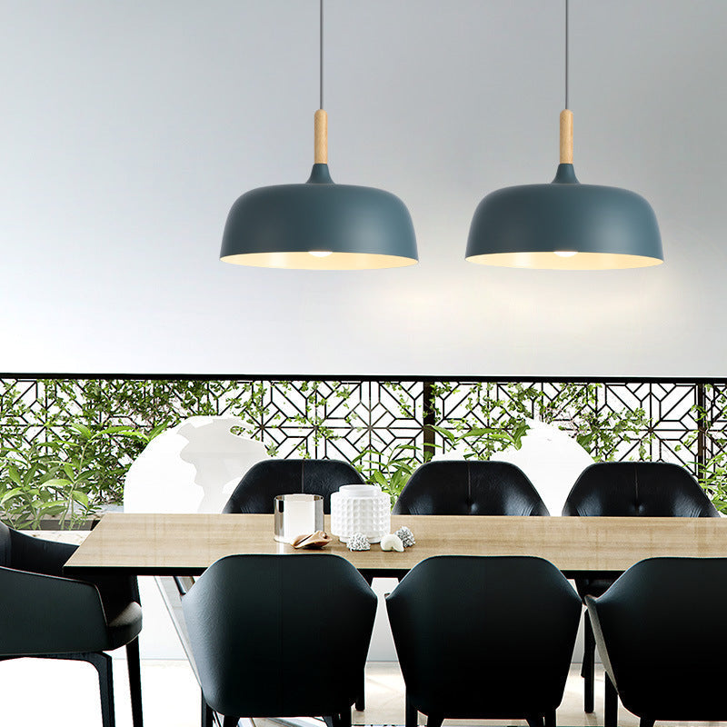 Aria Modern Pendant Light Dome Macaron Dining Room