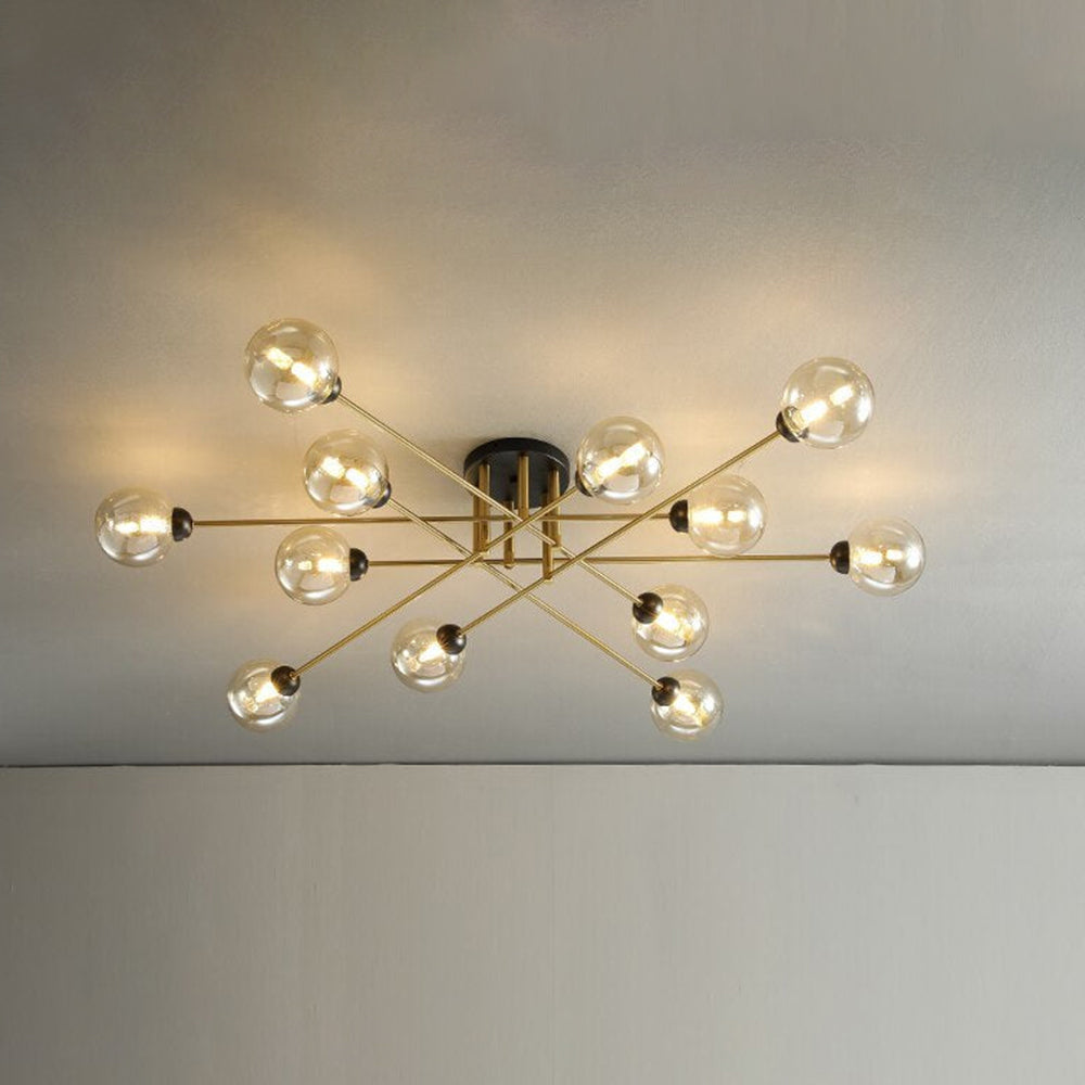 Valentina Industrial Glass Globe Chandelier LED, 6 Style