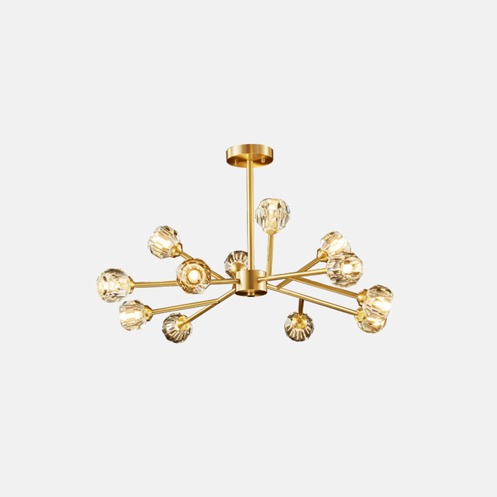 Valentina Modern Blown Metal Pendant Light, Gold