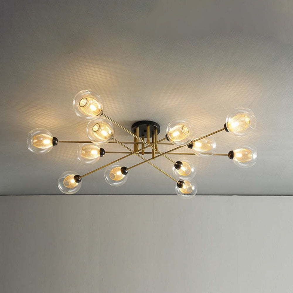 Valentina Industrial Glass Globe Chandelier LED, 6 Style