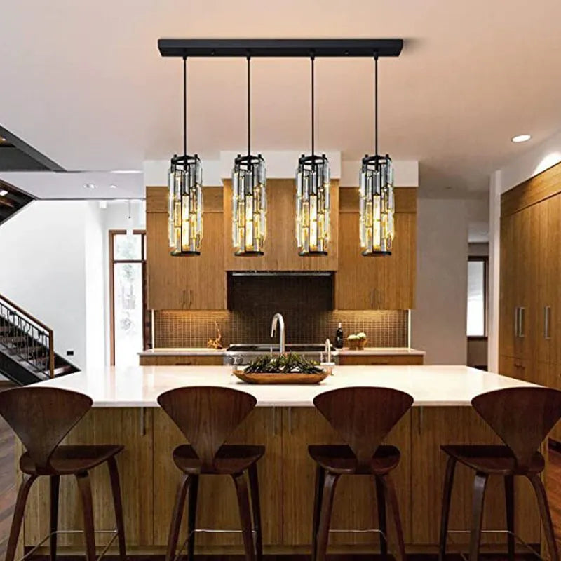 Kristy Cluster Pendant Light, Black & Gold
