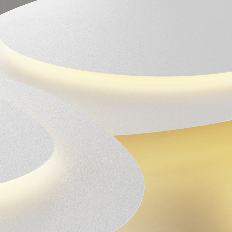 Arisha Modern Unique Shape LED White Flush Mount Ceiling Light Bedroom