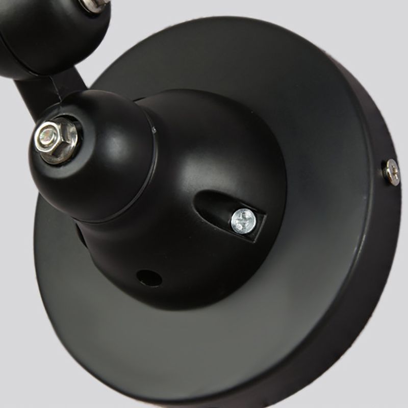 Epoch Wall Lamp Dome Modern, Metal Arm Adjustable, Black/White, Bedroom