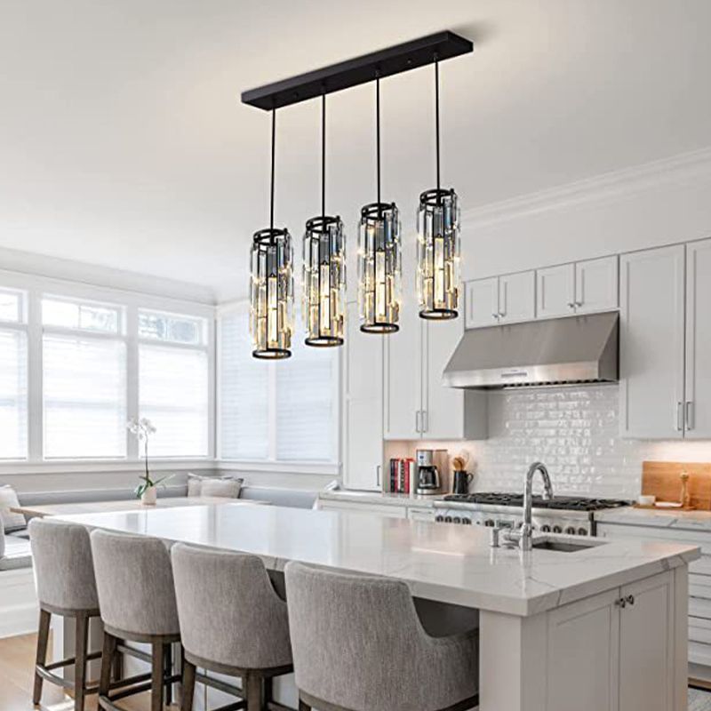Kristy Cluster Pendant Light, Black & Gold