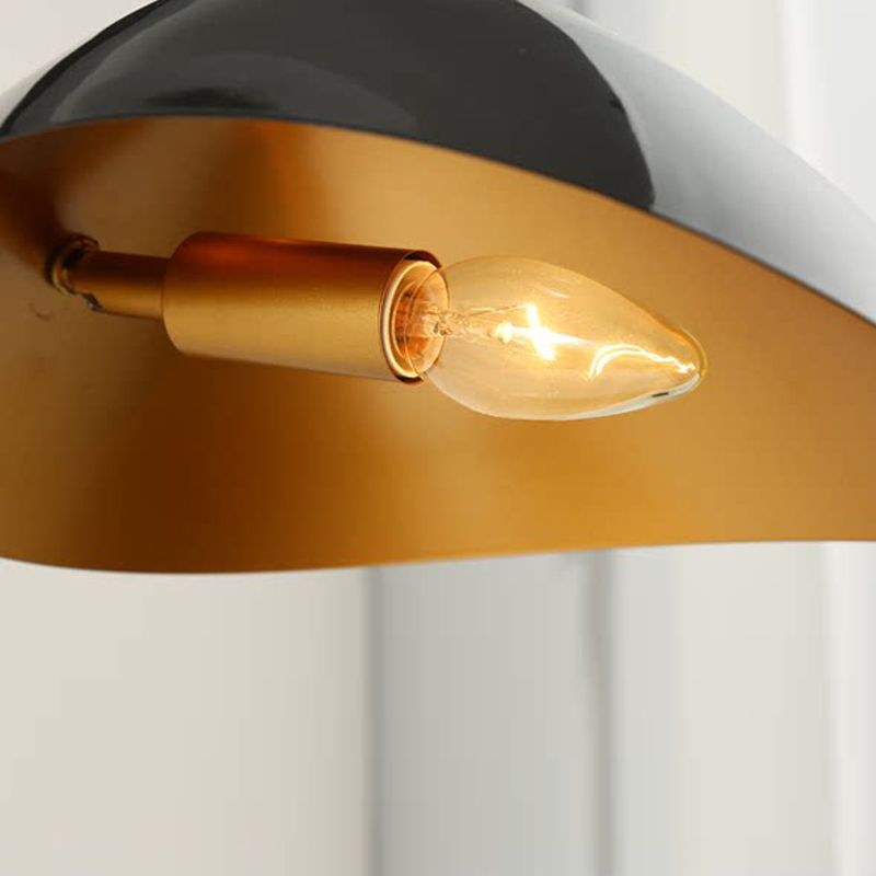 Epoch Industrial Swing Arm Vanity Wall Lamp, Black/Gold
