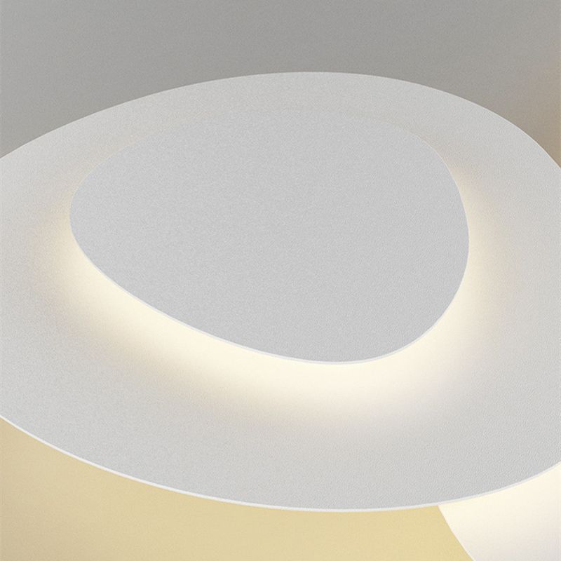 Arisha Modern Unique Shape LED White Flush Mount Ceiling Light Bedroom