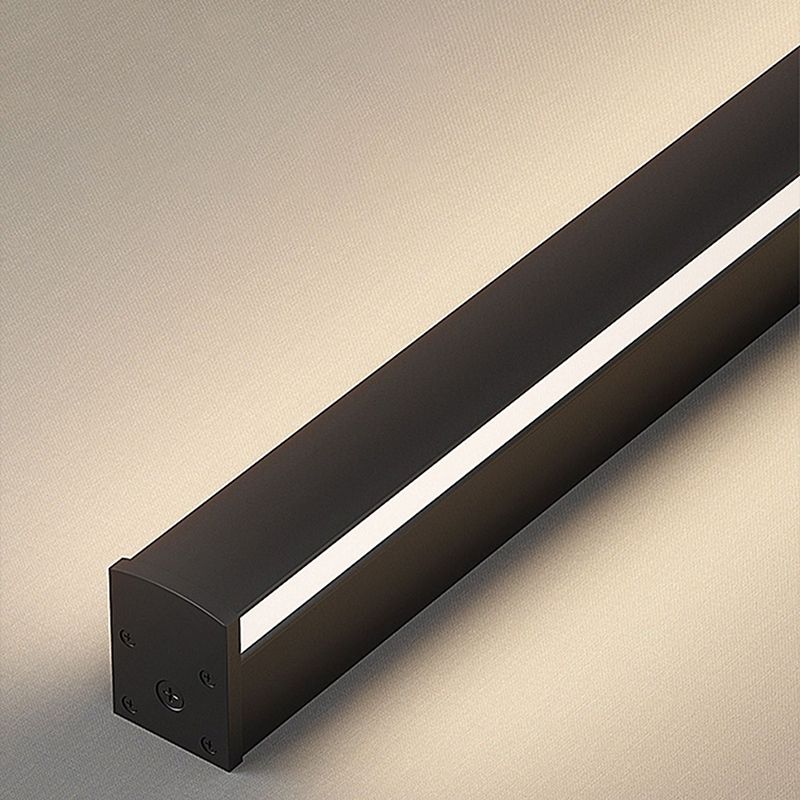 Arisha Minimalist Black Bar Mirror Front Vanity Wall Lamp, Metal/Acrylic