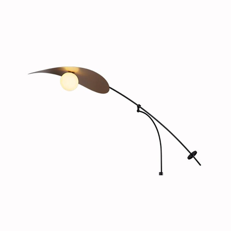 Arisha Arc Wall Lamp, Metal/Glass, Black/Gold, Bedroom