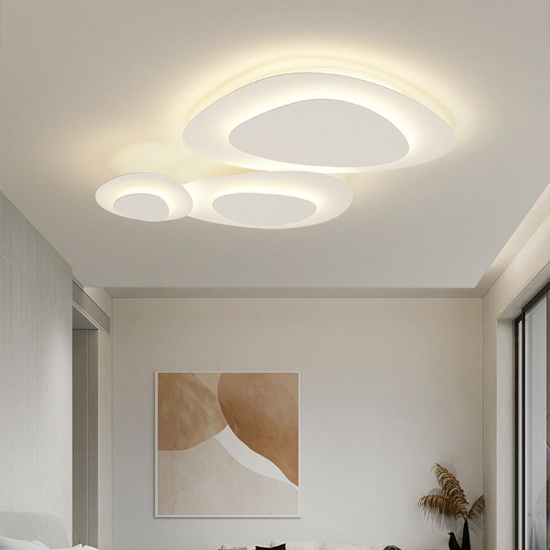 Arisha Modern Unique Shape LED White Flush Mount Ceiling Light Bedroom