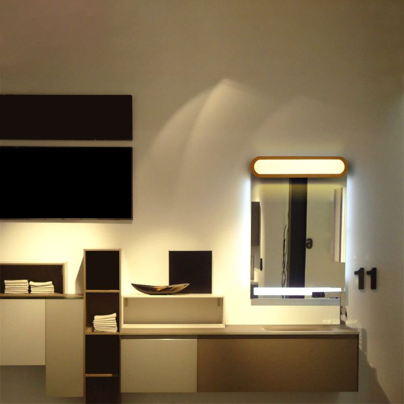 Muto Rectangular Wooden Energy Saving Oblong Wall Lamp