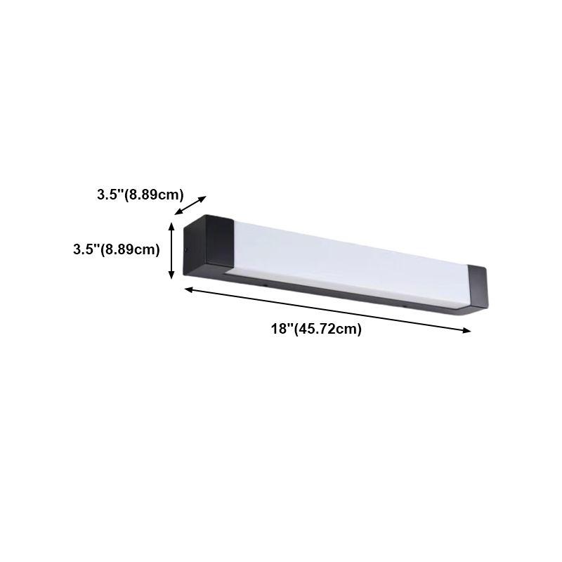 Ray Minimalist Linear Metal Outdoor Wall Lamp, Black
