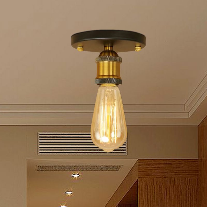 Silva Retro Vintage Bulb Semi-Flush Mount Ceiling Light