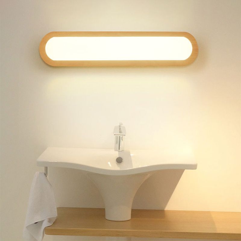 Muto Rectangular Wooden Energy Saving Oblong Wall Lamp