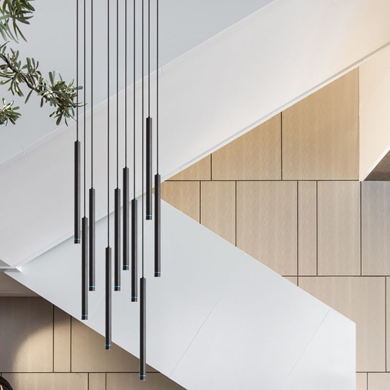 Arisha Linear Minimalist Cylinder Pendant Light