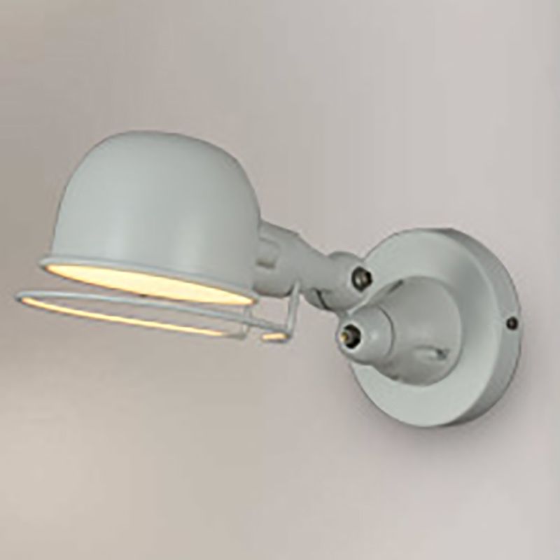 Epoch Wall Lamp Dome Modern, Metal Arm Adjustable, Black/White, Bedroom