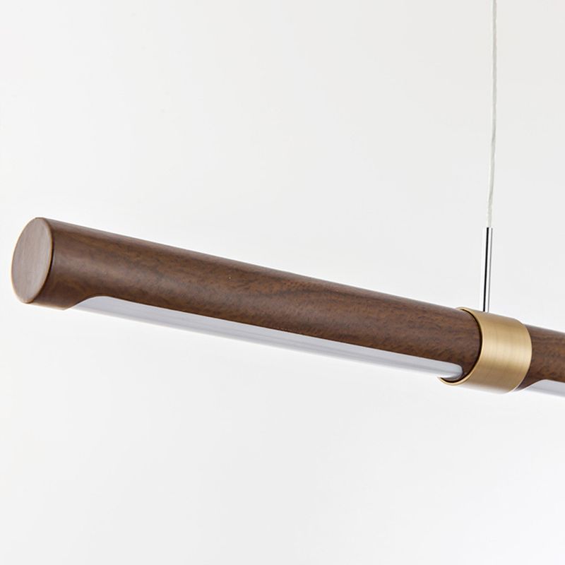 Muto Modern Minimalist Pendant Light, Metal Water Transfer Wood