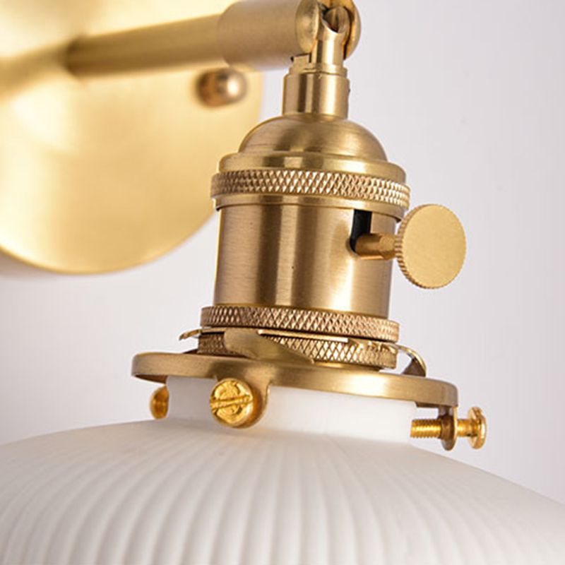 Arisha Vintage Column Ceramic Vanity Light, White, Bedroom