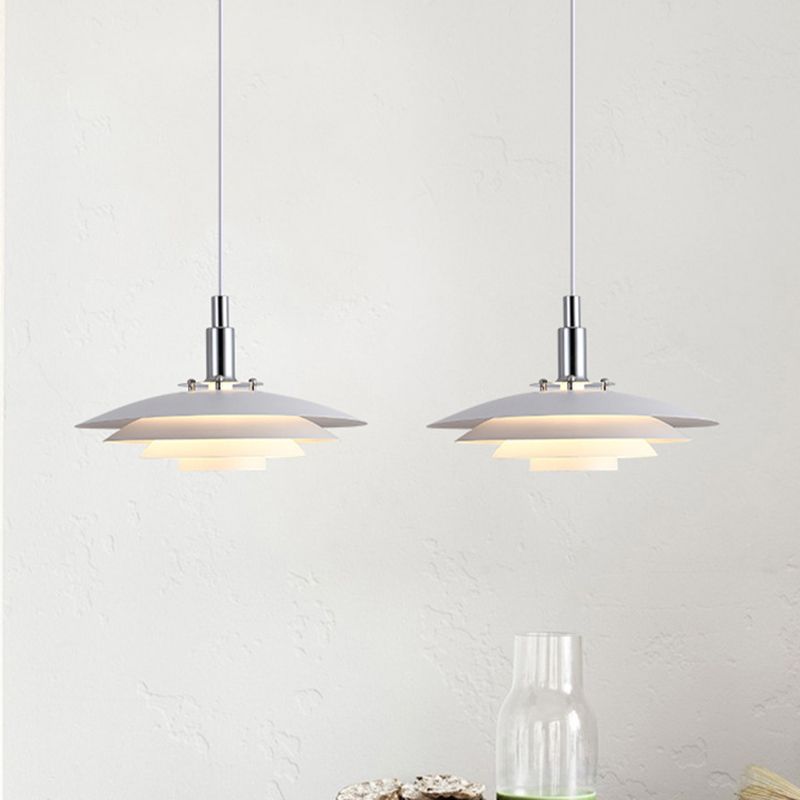 Arisha Contemporary Minimalist Frisbee Shaped Metal Pendant Light