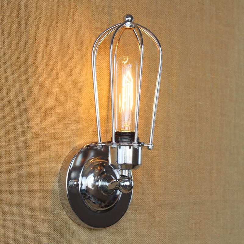 Silva Vintage Iron Wall Lamp, Black/Rust/Bronze/Gold/Silver