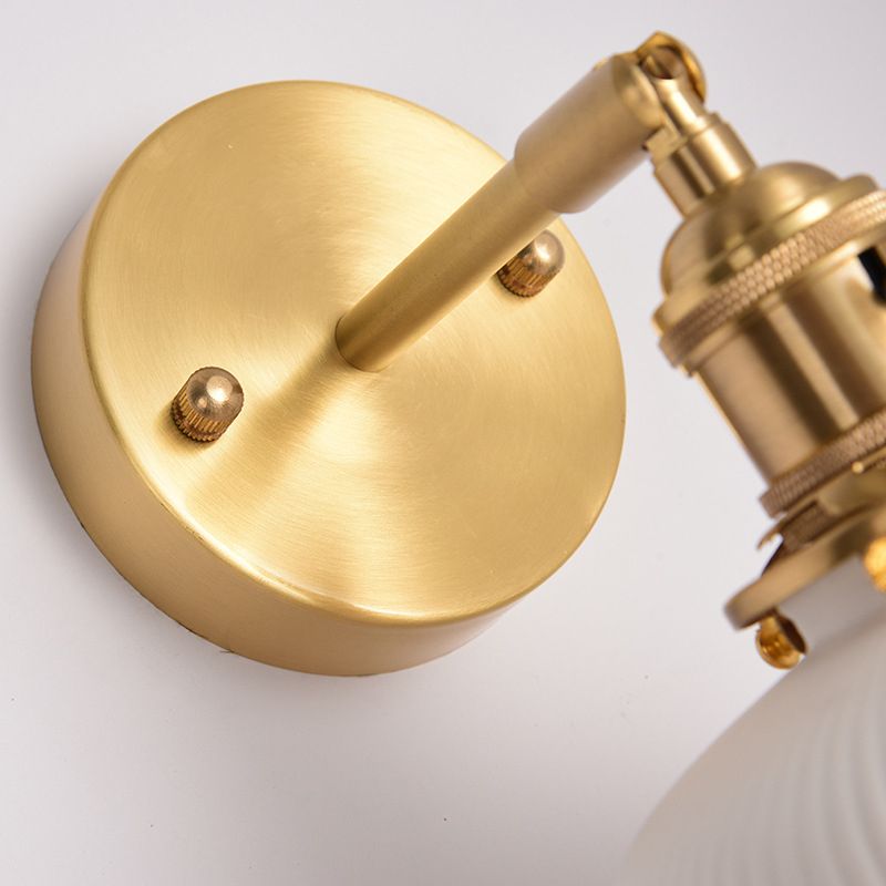 Arisha Vintage Column Ceramic Vanity Light, White, Bedroom