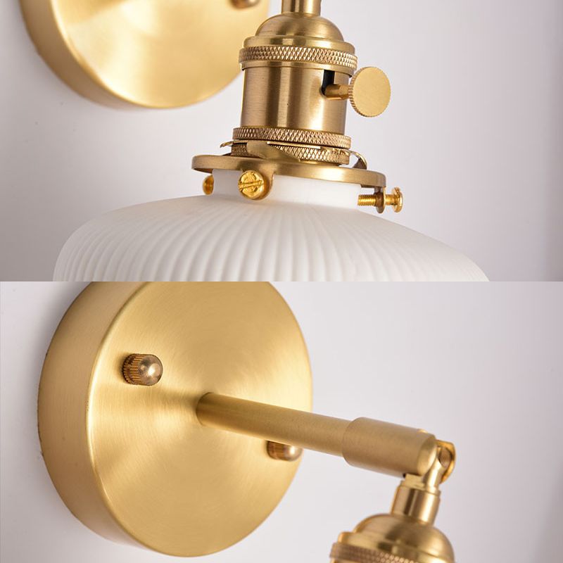 Arisha Vintage Column Ceramic Vanity Light, White, Bedroom