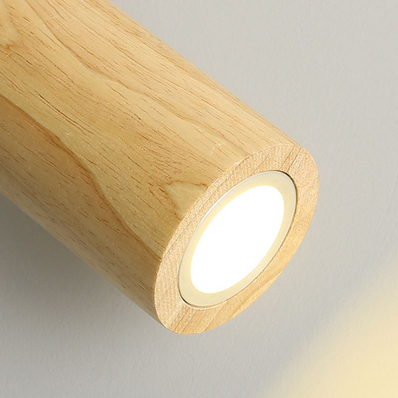 Muto Modern LED Adjustable Ceiling Spotlight, Wood