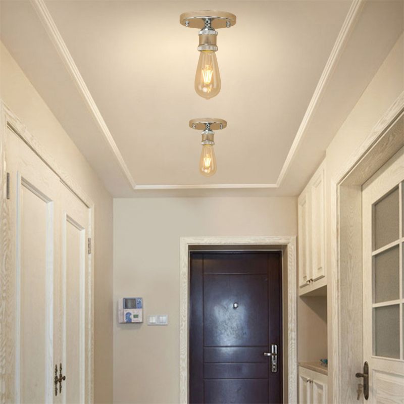 Silva Retro Vintage Bulb Semi-Flush Mount Ceiling Light