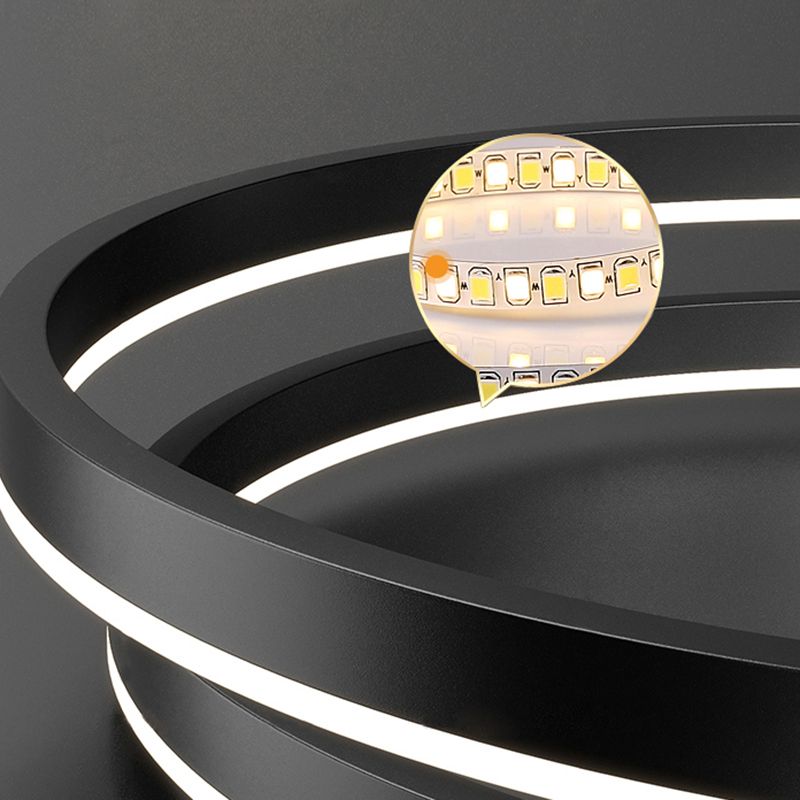Arisha 3-Rings Black Black Modern Pendant Light