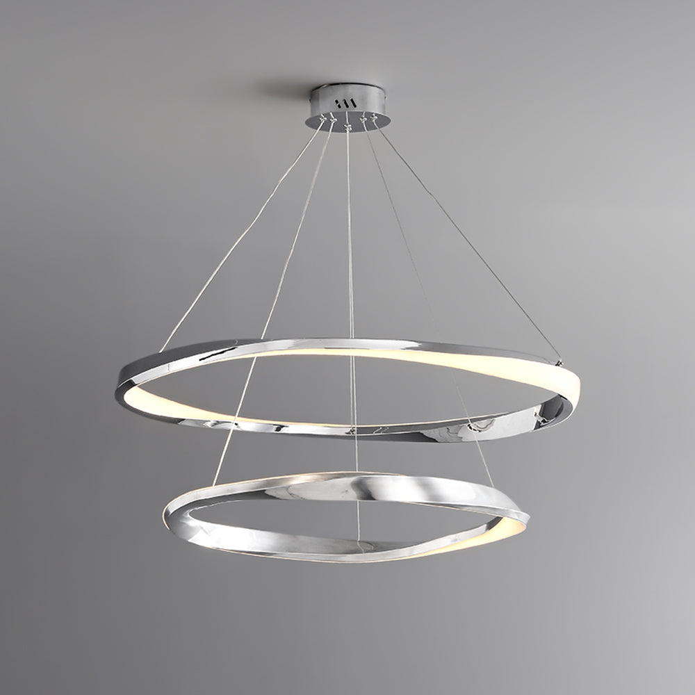 Arisha Minimalist Ring Spiral Shape Pendant Light,Gold