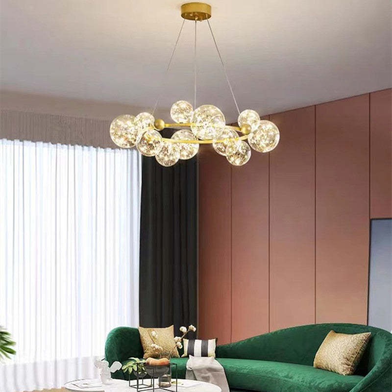 Valentina Art Deco Luminous Sphere Cluster Glass Pendant Light