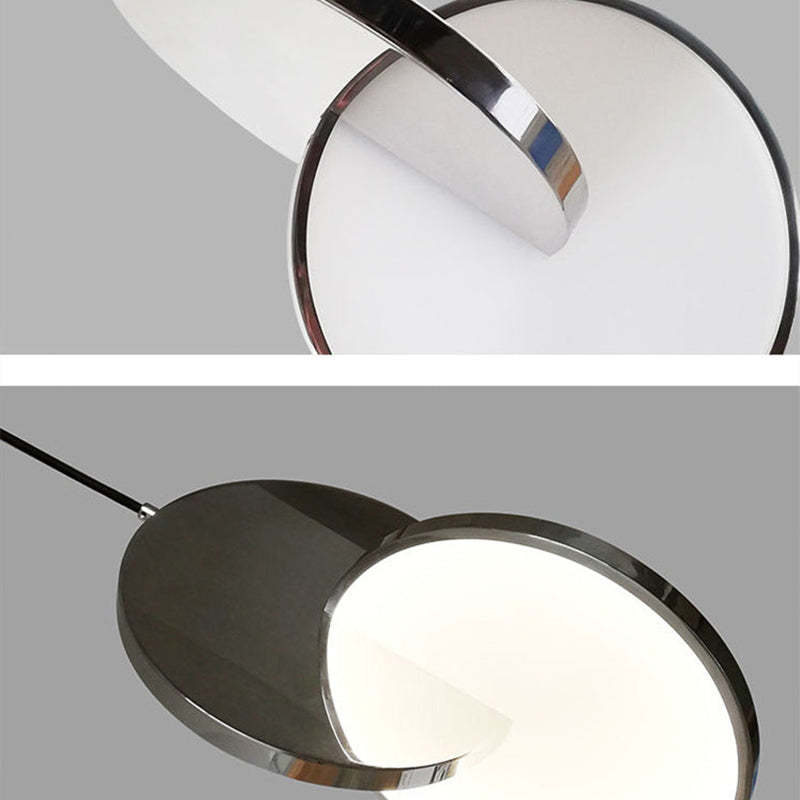 Arisha Pendant Light, Disc, Gold/Silver