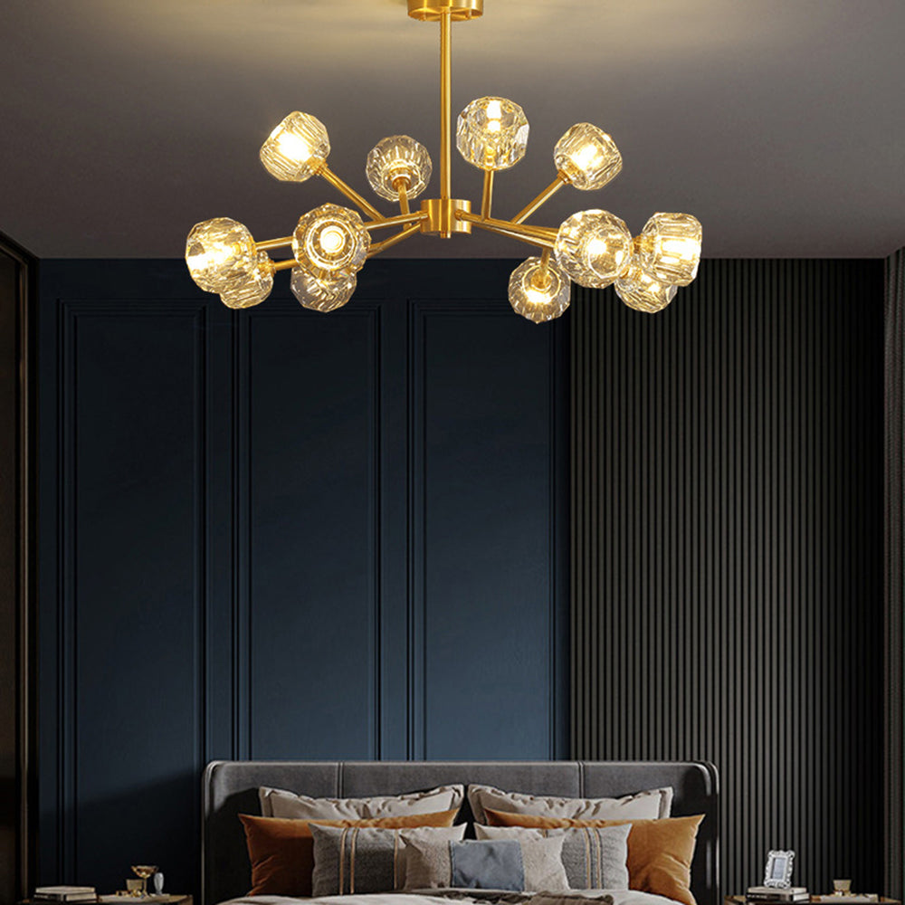 Valentina Modern Blown Metal Pendant Light, Gold