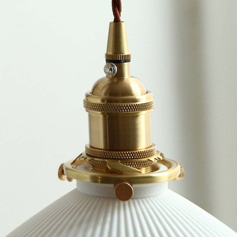Muto Vintage Dome Ceramic/Wood Wall Lamp, Walnut/Wood/Clear