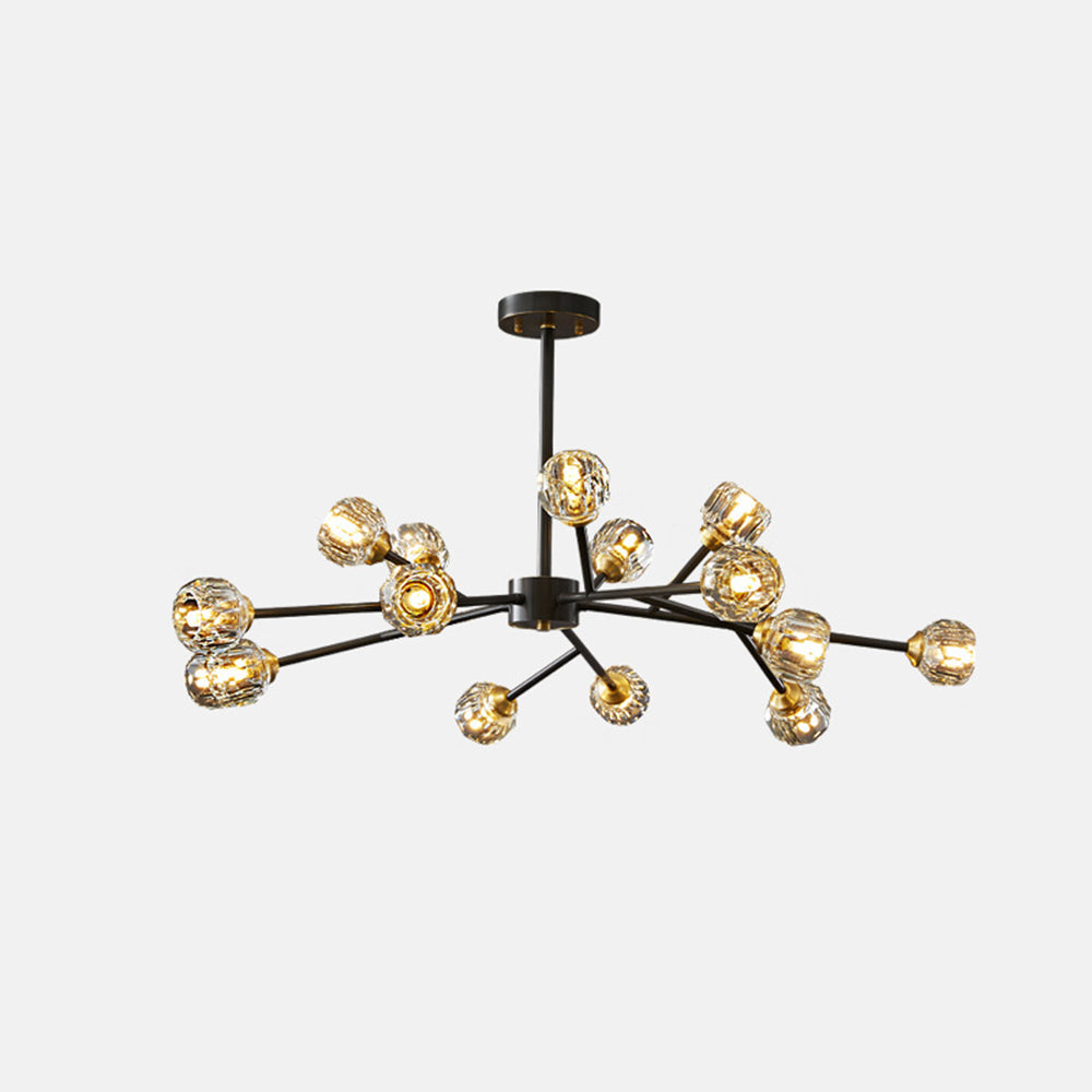 Valentina Modern Blown Metal Pendant Light, Gold