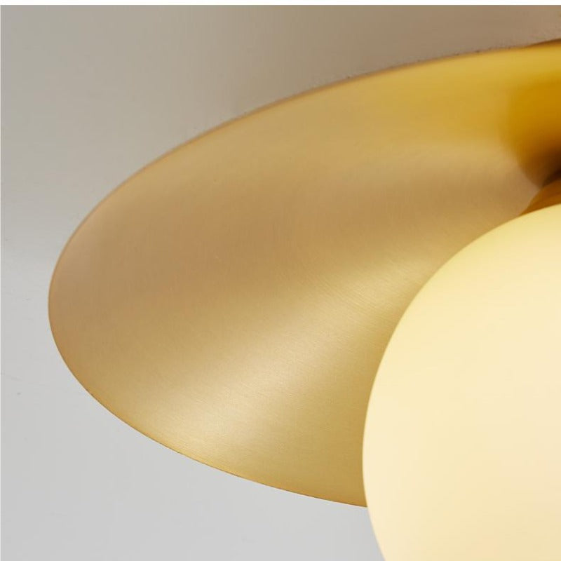 Arisha Nordic Retro LED Flush Mount Ceiling Light Metal Glass Corridor