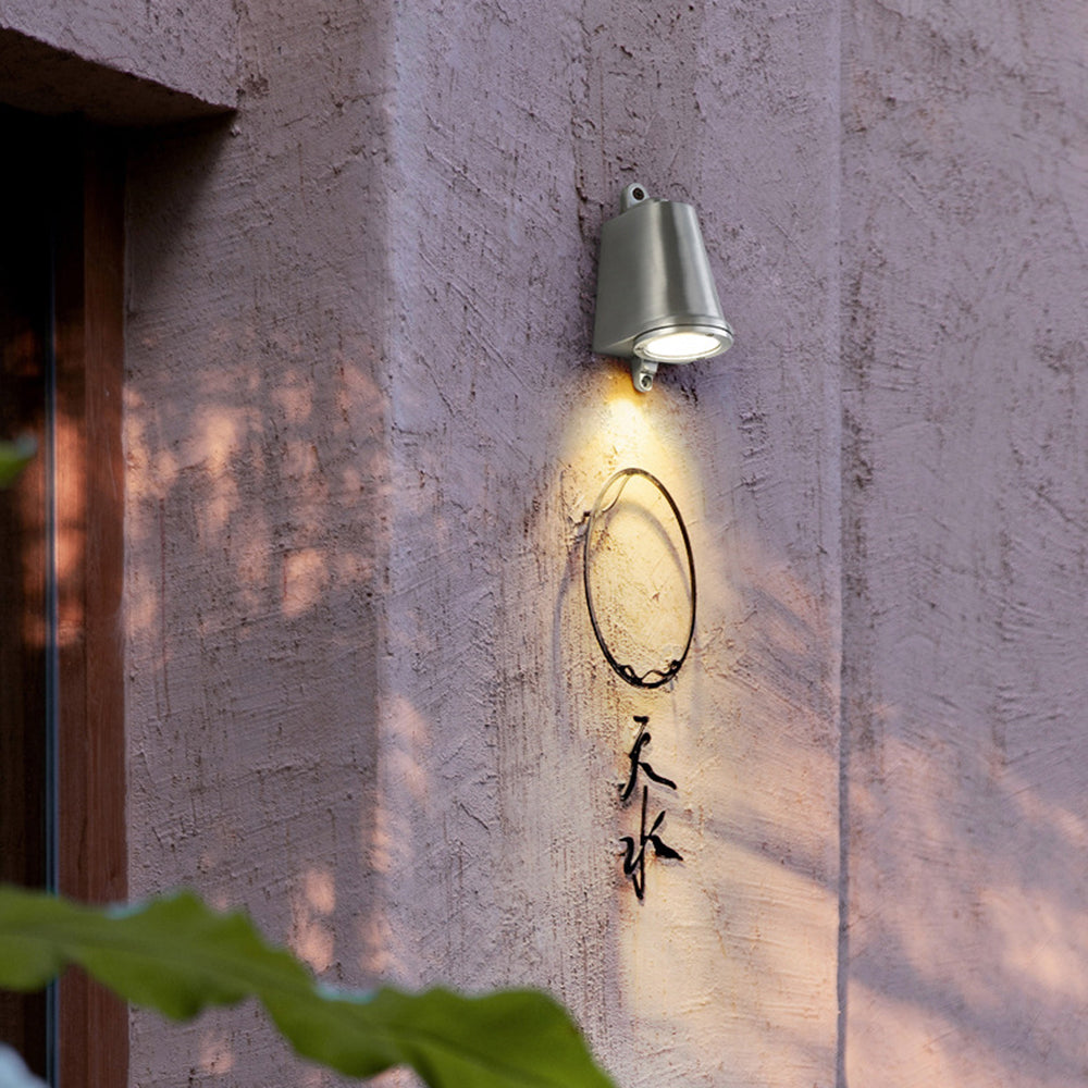 Ray Industrial Metal Bell Shaped Indoor Wall Lamp, Black/Grey/Coppery/Aluminum