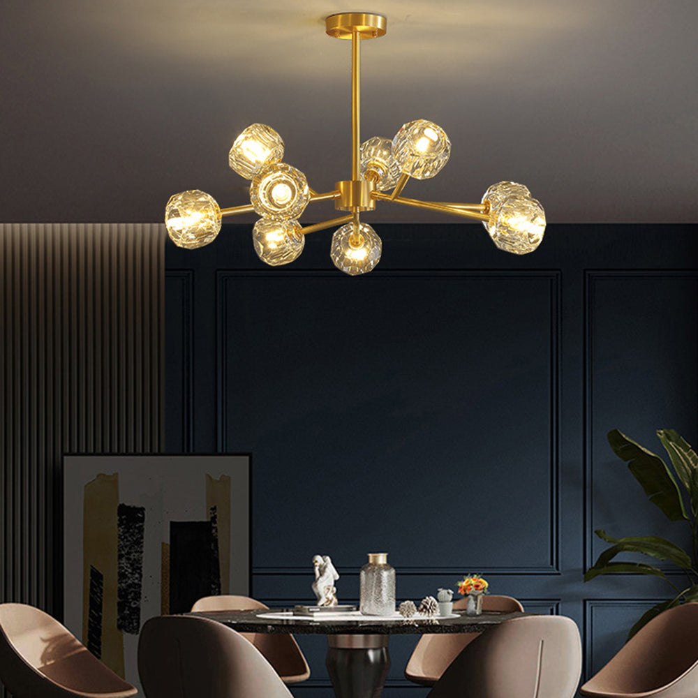 Valentina Modern Blown Metal Pendant Light, Gold