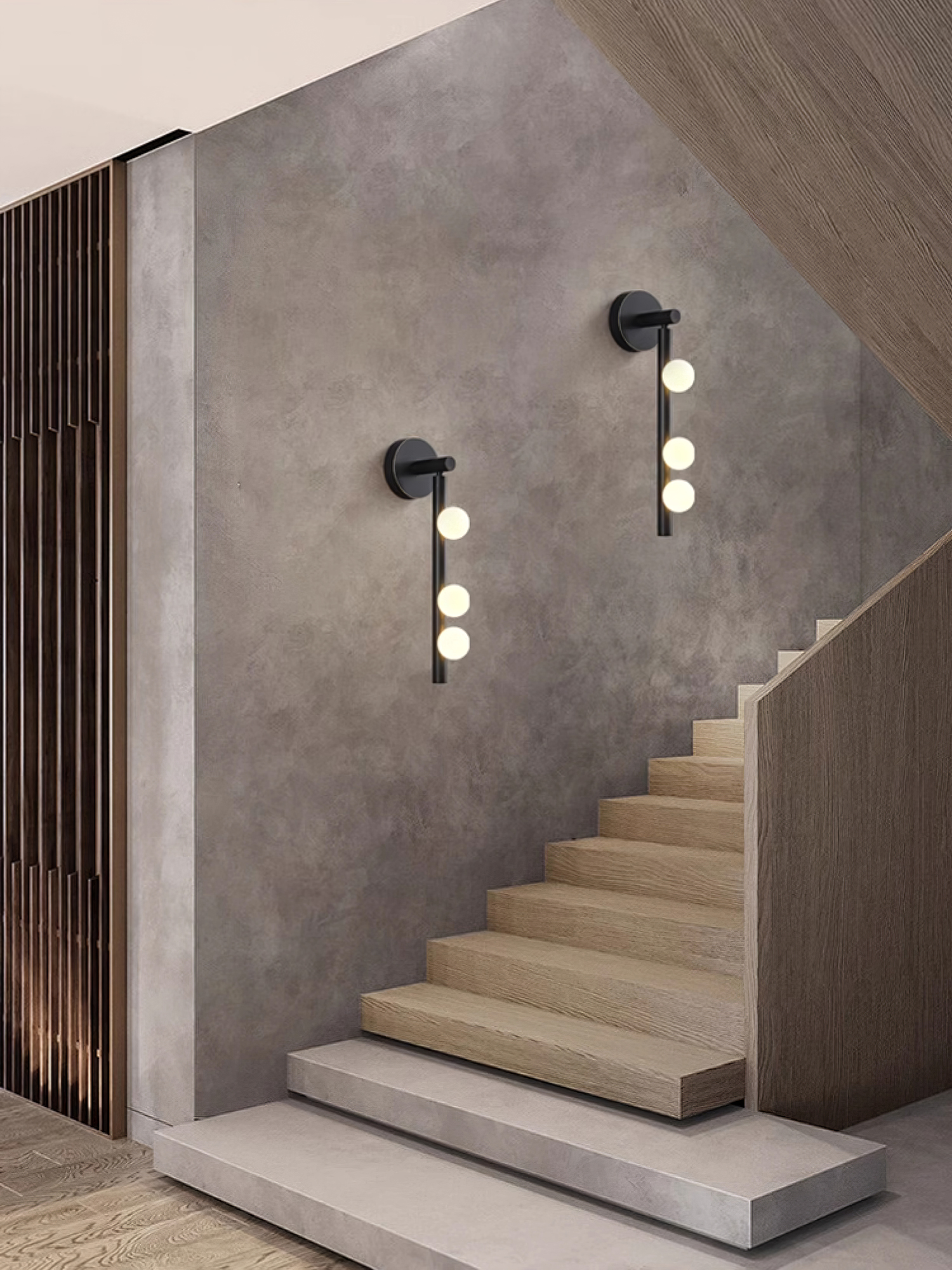 Rory Modern Minimalist Tube Brass Glass Wall Lamp - Letslighting