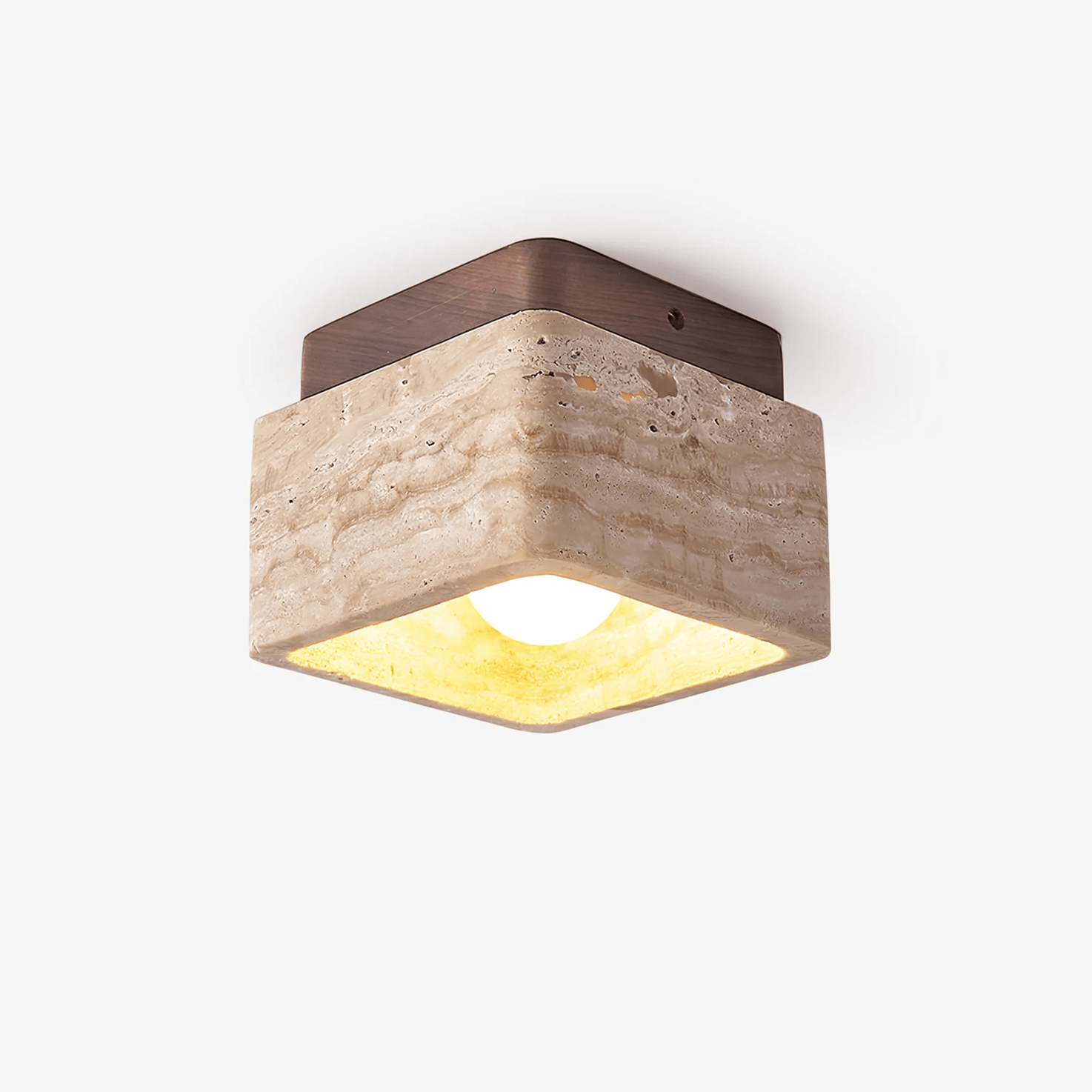 Alaearis Textured Travertine Ceiling Light - Letslighting