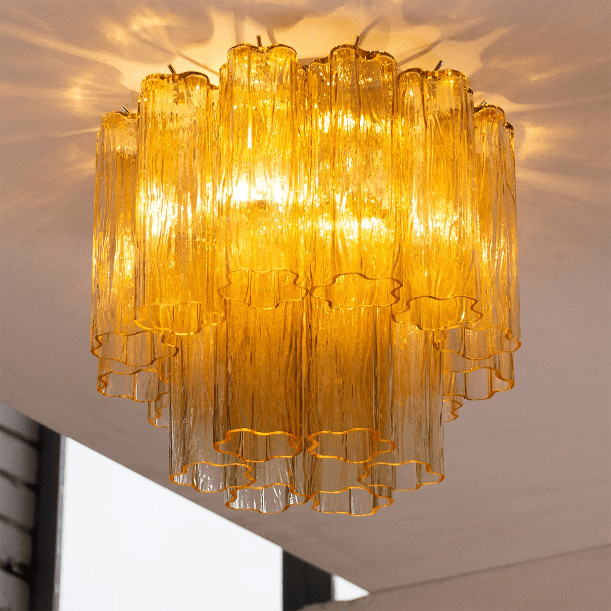 Aurora Ceiling Lamp Pink Waterfall Style - Letslighting