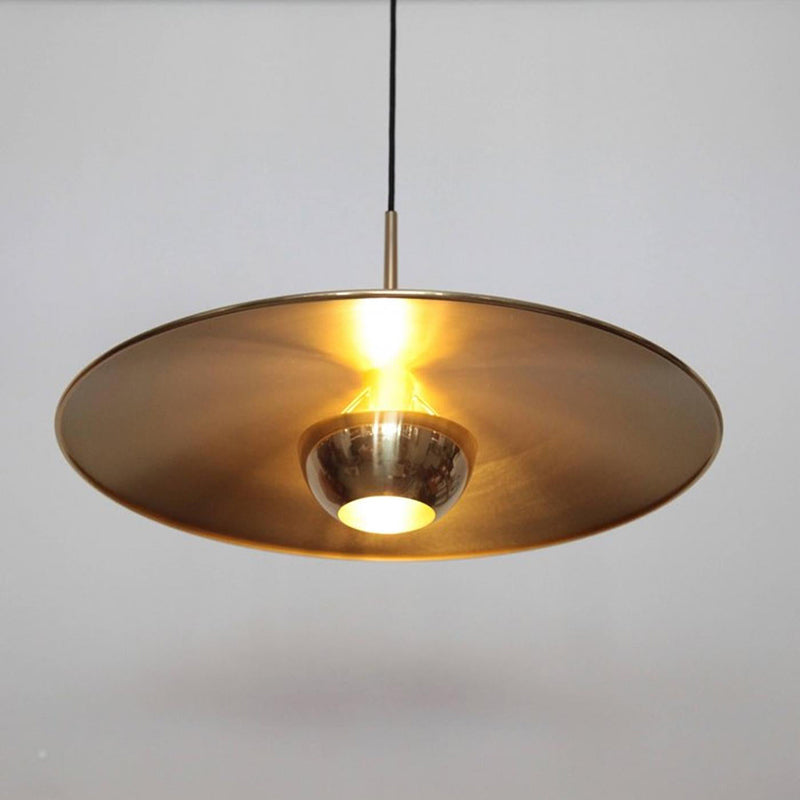 Arisha Minimalist Metal Pendant Light, Gold