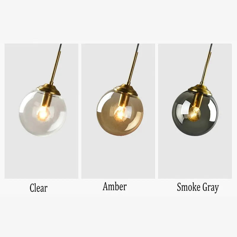 Valentina Designer Bubble Glass Pendant Light, Smoke/Clear/Amber