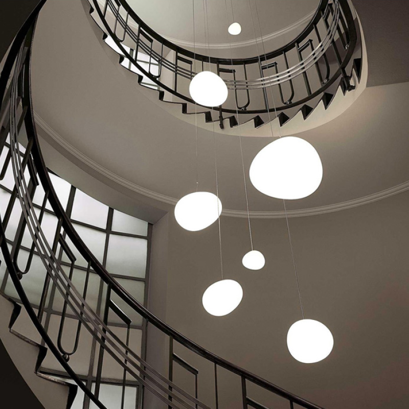Valentina Sleek Minimalist Floating Egg-shaped Glass Pendant Light