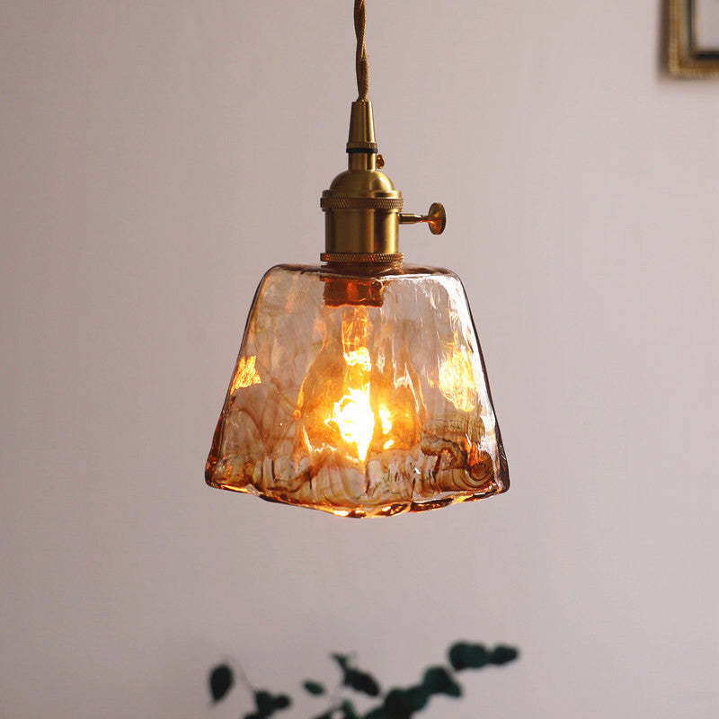 Valentina Industrial Pendant Light Glass&Brass