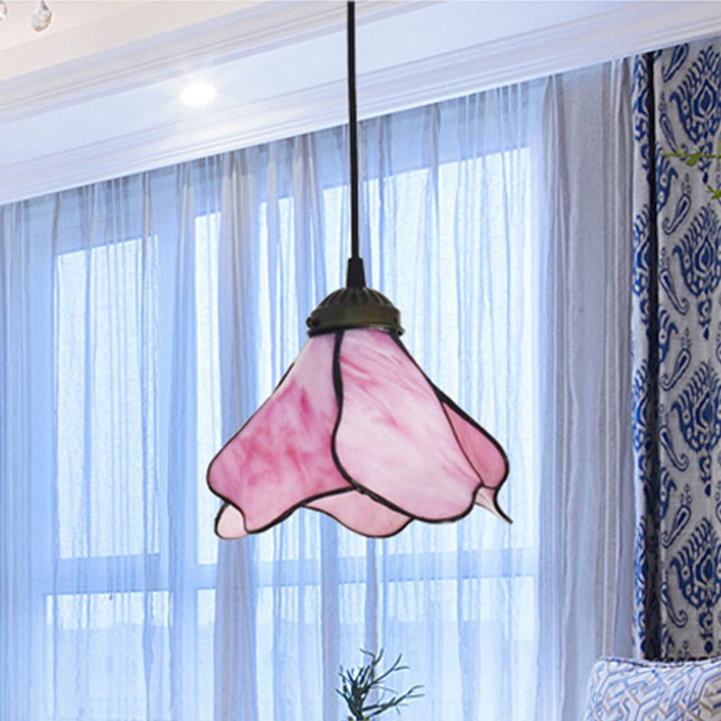 Arisha Flower Resin Pendant Light, Blue/Pink, 1/3 Heads