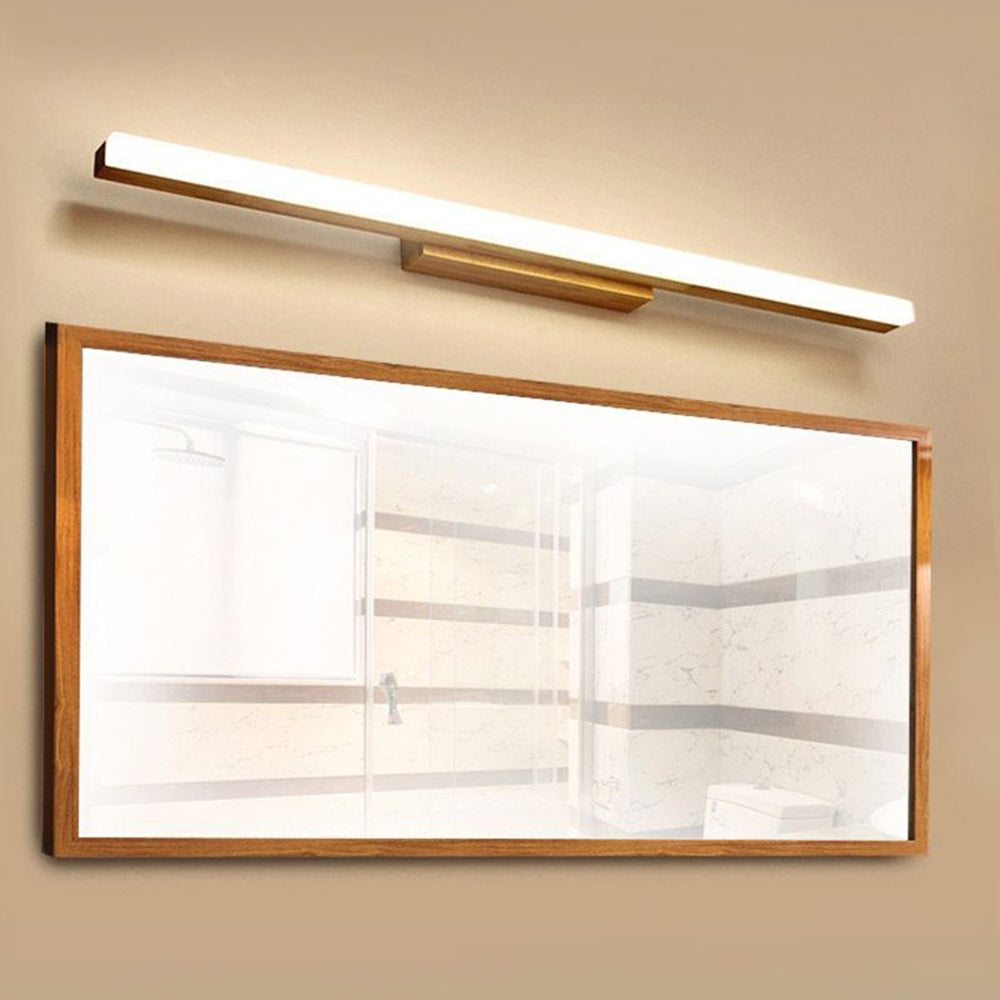 Muto Classic Wood Stretchable Mirror Vanity Bathroom Wall Lamp