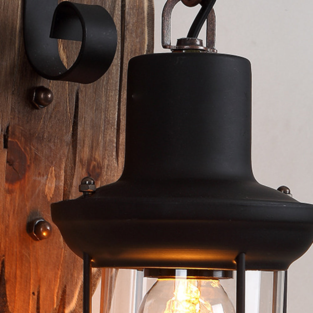 Epoch Wall Lamp Leaf Shape Vintage, Wood/Metal, Bedroom