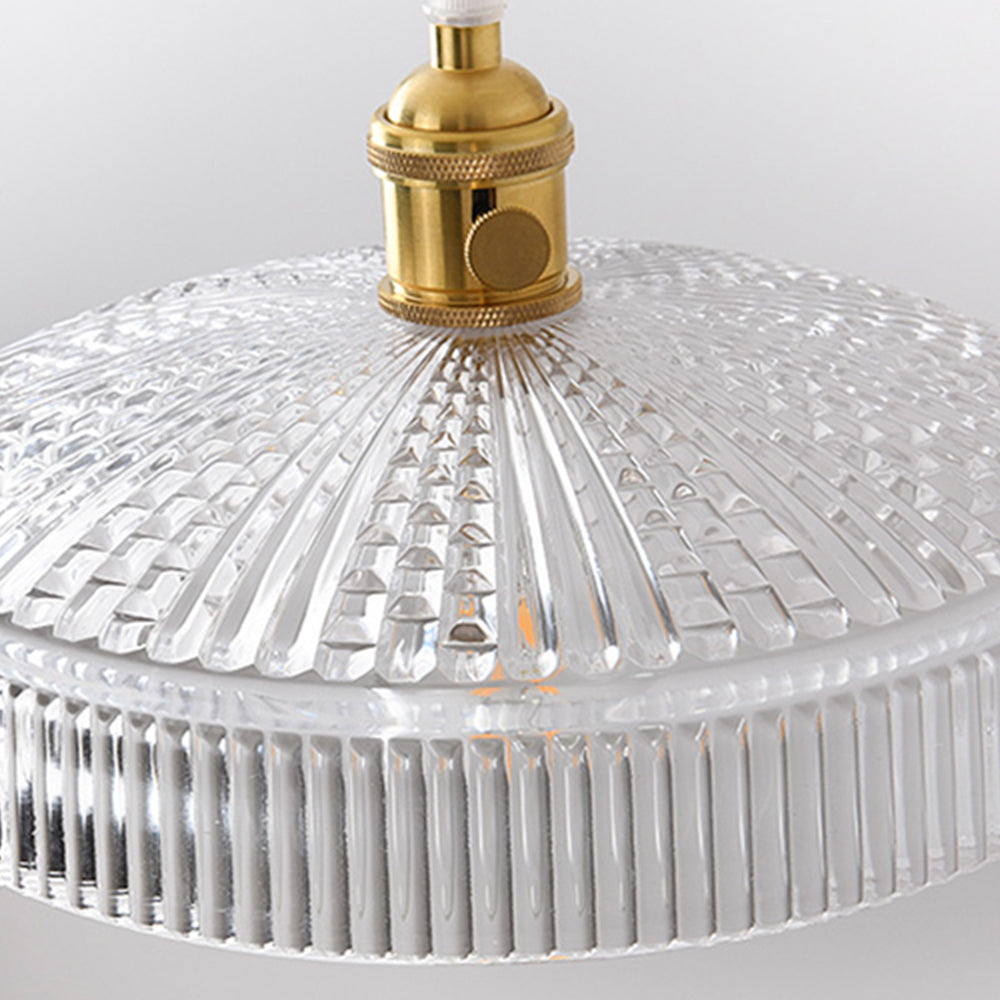 Valentina Art Deco Blown Brass & Glass Pendant Light, 7 Styles