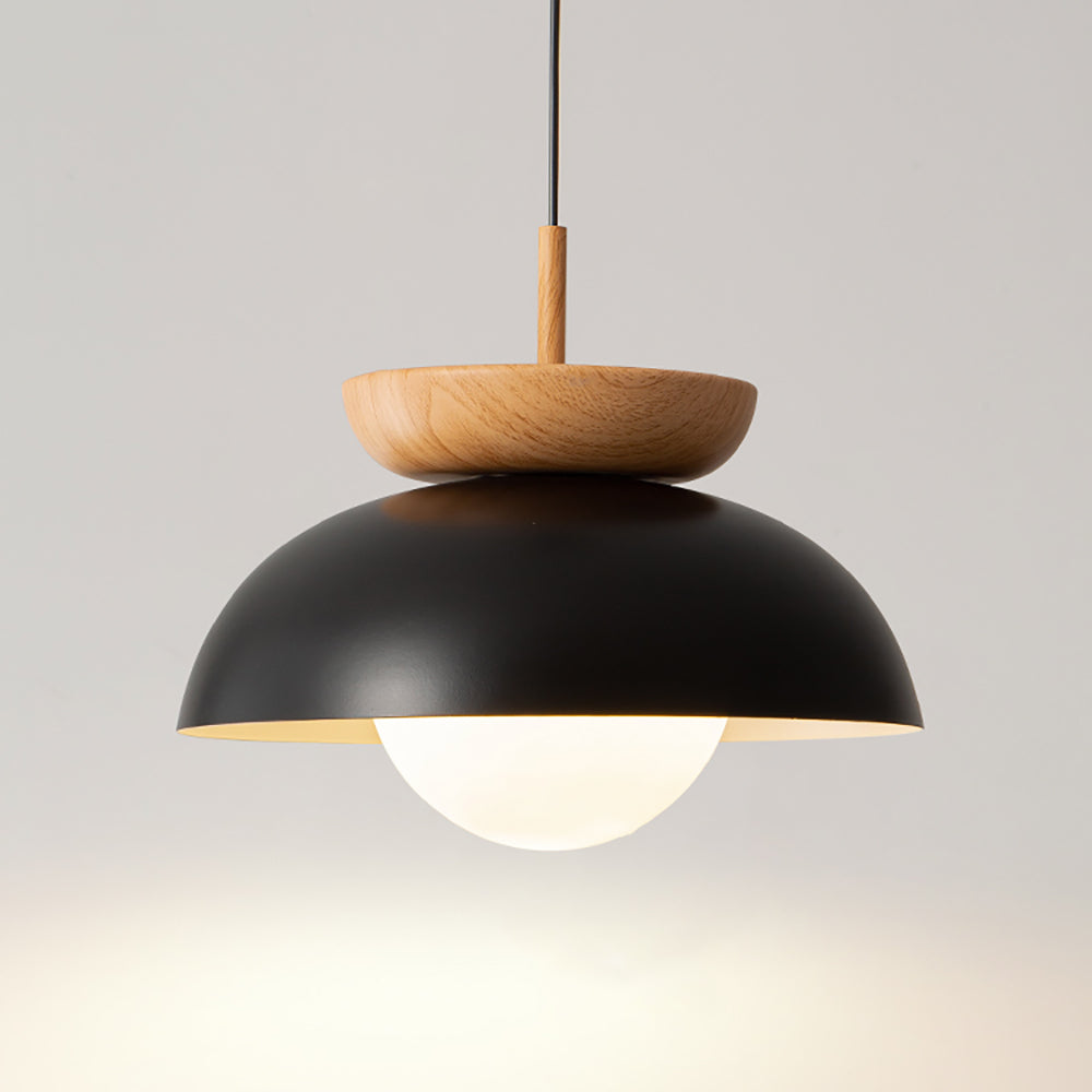 Muto Nordic Pendant Light/Flush Mount Ceiling Light Wood/Metal Black Kitchen Balcony