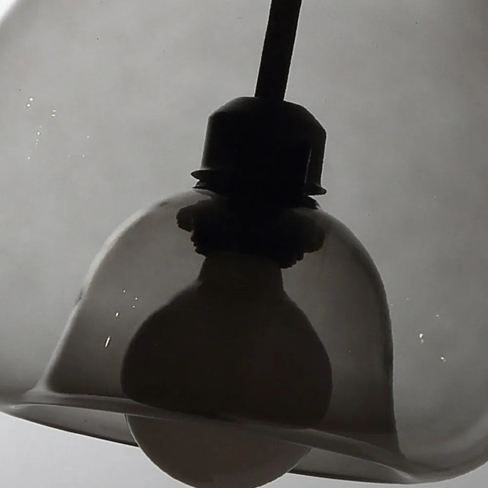 Valentina Modern Globe Glass Pendant Light, Amber/Smoky Grey